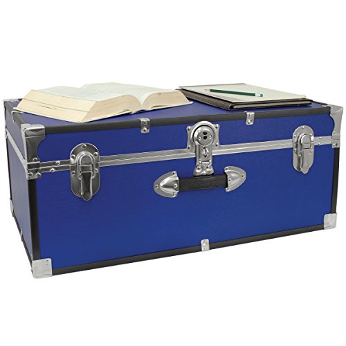 30-Inch Footlocker Storage Trunk for Dorm, Camp, and Home Organization