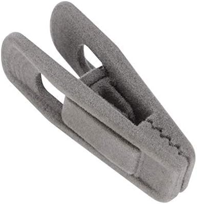 Tinfol Gray Velvet Hanger Clips - Non-Slip Flocked Clips for Pants & Skirts | 24 Pack with Strong Grip
