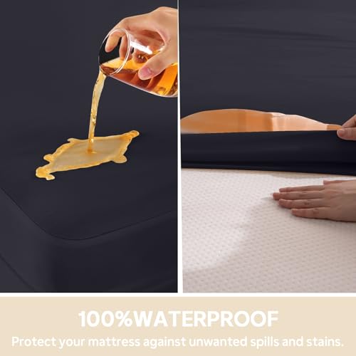 Queen Mattress Protector - Waterproof Zippered Encasement, 12-16" Depth