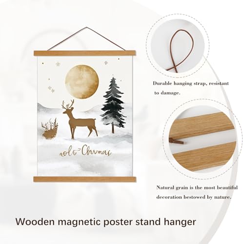 20-Inch Magnetic Wooden Poster Hanger Frame for Canvas Art Prints