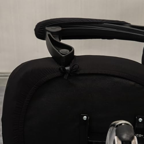 Universal Stretch Desk Chair Cover with Arm Covers - Black