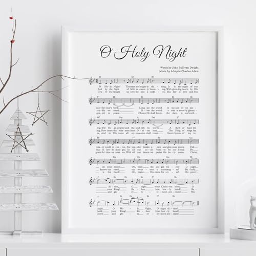 O Holy Night Christmas Wall Art Print 11x14 – JarThenaAMCS Unframed Minimalist Hall Decor