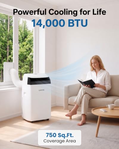 14000 BTU Portable Air Conditioner - 4-in-1 Cooling, Fan, Dehumidifier, Sleep Mode