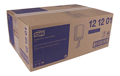 Tork Basic Centerfeed Paper Wiper White M2, High Absorbency, 6 x 600 Sheets, 121201