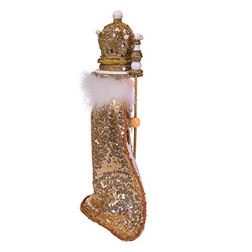 17.5-Inch Gold King Nutcracker - Holiday Decor, Whimsical Christmas Figure