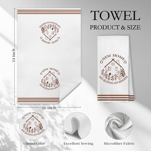 Flower House Kitchen & Bathroom Decorative Hand Towels, Housewarming Gift, 16x24 Inches