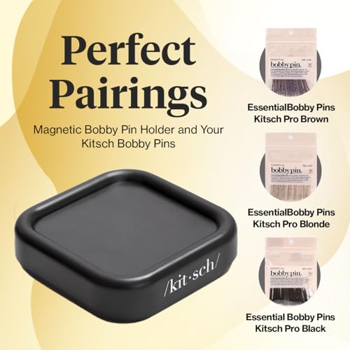 Magnetic Bobby Pin Holder - Black Hair Clip Storage Organizer