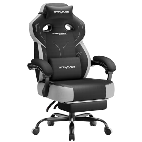 Big & Tall Ergonomic Gaming Chair with Footrest, 350lb Capacity