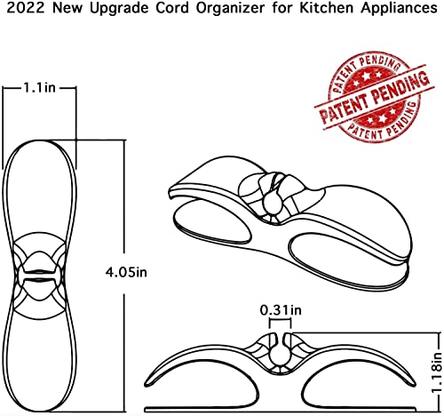 Kitchen Appliance Cord Organizer - 3 Pack Self-Adhesive Cable Wrap Keeper