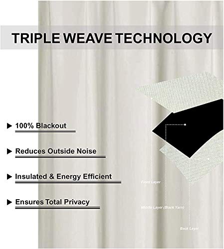 3-Piece Solid Color Kitchen Curtain Set - Blackout Microfiber