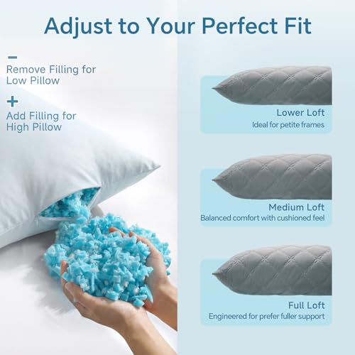 Cooling Body Pillow - Memory Foam, 20x54 Inches, Soft Nylon-Spandex Cover