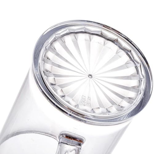 Set of 6 Acrylic Beer Mugs - 16 oz Lightweight Reusable Drinking Glasses