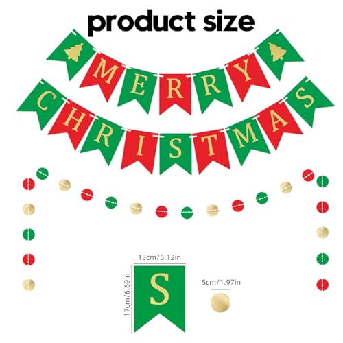 Christmas Banner for Indoor Outdoor Decorations Holiday Wall Decor