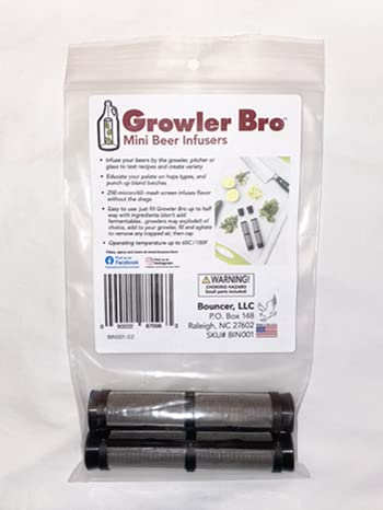Mini Beer Infuser Filter for Growlers and Pitchers, 2-Pack