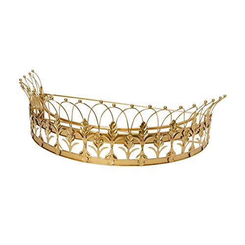 Decorative Gold Metal Canopy Crown Wall Mounted Accent - 29 Inch