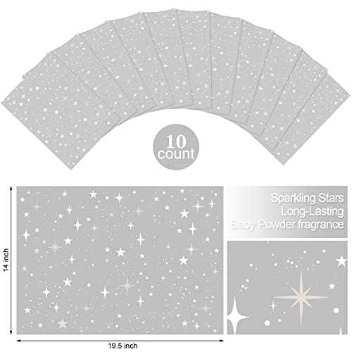 Scented Drawer Liners - 10 Large Star Pattern Sheets for Dressers & Closets
