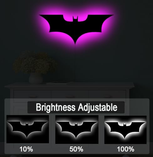 Bat Neon Sign LED Lamp 16 Colors – Adjustable Brightness, Battery-Free Night Light