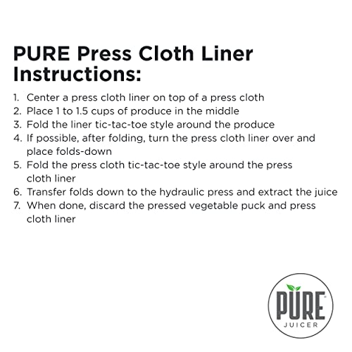 Disposable Cold Press Juicer Cloth Liners - 100 Pack Cellulose Sheets