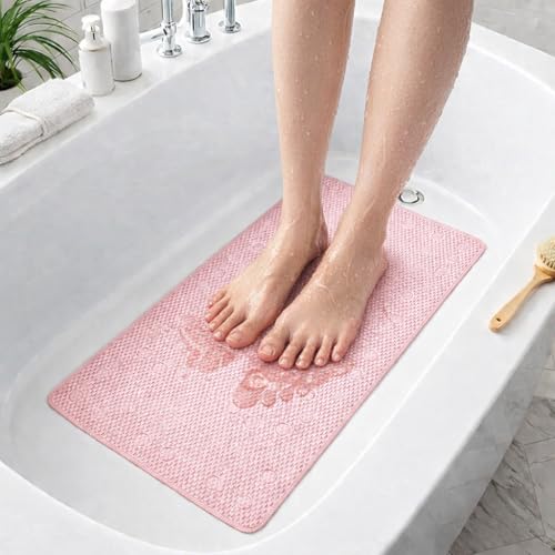 Extra Large Non-Slip Bathtub Mat, 36 x 17 Inch Soft Foam Tub Mat