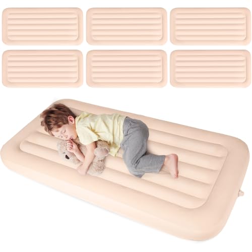 6-Pack Kids Inflatable Air Mattress, Foldable Toddler Sleepover Bed