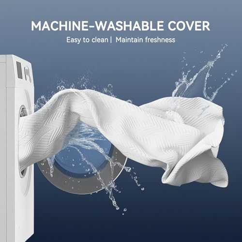 ELEMUSE 3 Inch Twin XL Gel Memory Foam Mattress Topper - Washable Cover