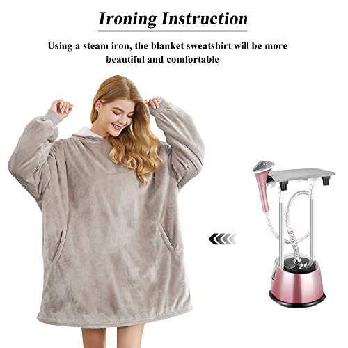 Oversized Wearable Blanket Hoodie with Pockets - Ultra-Soft Fleece Sweater