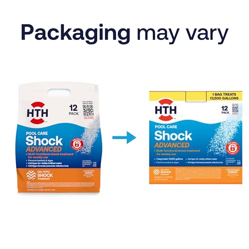 HTH Pool Care Shock Advanced 1lb 12-Pack - Cal Hypo Formula