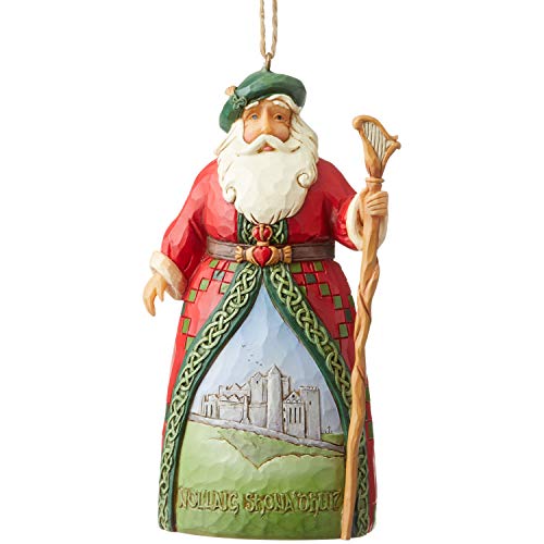 Jim Shore Heartwood Creek Santa Hanging Ornament Irish Design 4.72 Inch