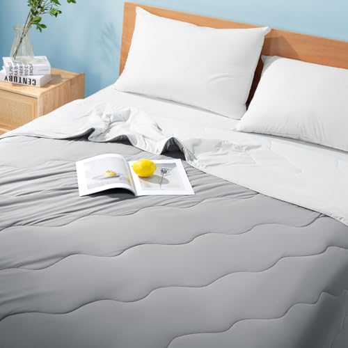 Cooling Blanket for Hot Sleepers - Breathable All-Season Comforter, Queen Size (90x90 inches)