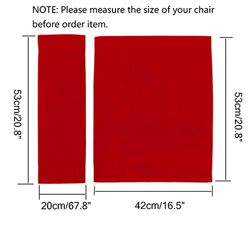 Director Chair Replacement Canvas Set - Red Fabric Seat and Back Covers