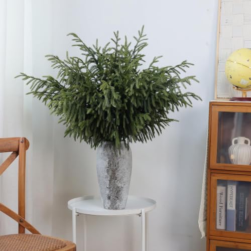 FOTEEWL 8 Pack 36-Inch Lifelike Norfolk Pine Branches for Christmas Decor