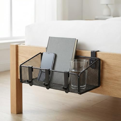 Hanging Bedside Caddy Storage Basket for Bunk Beds and Office Cubicles