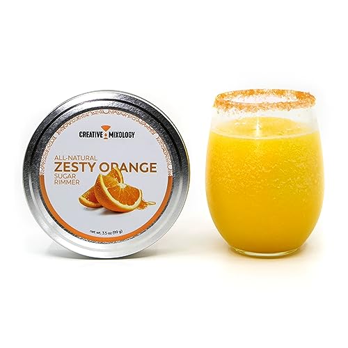 The Spice Lab 3.5 oz Zesty Orange Sugar Cocktail Rimmer - Tropical Garnish
