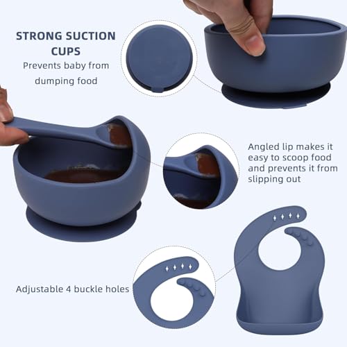 16-Piece Silicone Baby Feeding Set with Suction Base for Starting Solids