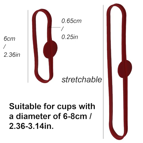 Stretchable Wine & Drink Markers 24pcs | Bottle, Glass & Mug Labels