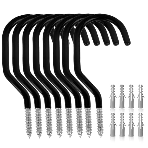 8-Pack Heavy Duty 6-Inch Bike Hooks for Garage Wall and Ceiling Storage