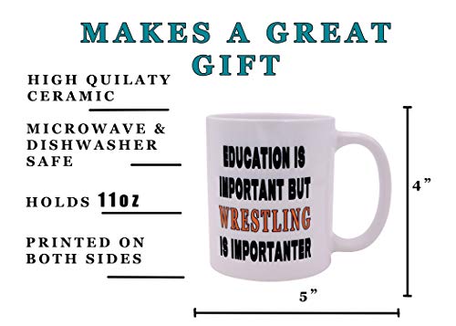 Rogue River Tactical 11oz Funny Wrestling Is Importanter Coffee Mug