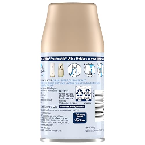 Automatic Air Freshener Spray Kit with Holder and Refill, Clean Linen, 6.2 oz