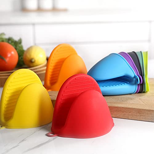 Mini Silicone Oven Mitts - Heat Resistant Pinch Grips for Kitchen & Baking