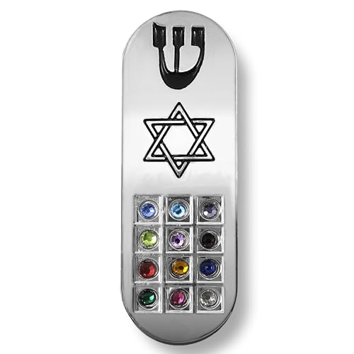 Car Mezuzah with Travelers Prayer Scroll and Hoshen Stones