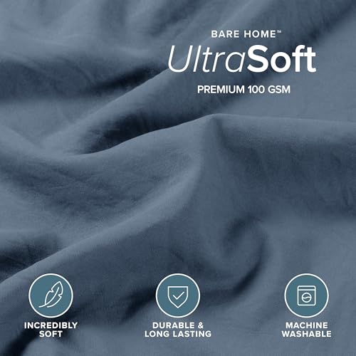 Ultra-Soft Washed Queen Duvet Cover Set with Pillow Shams - Linen Look