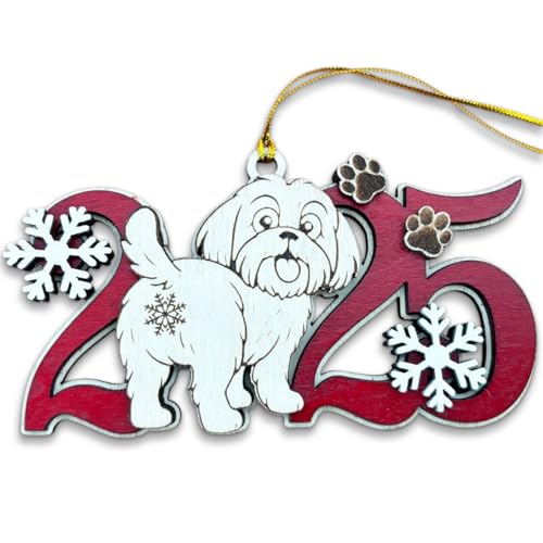 2026 Shih-Tzu Christmas Ornament - Wooden Dog Holiday Decoration, Personalized Pet Keepsake, Cute Puppy Tree Ornament, Dog Lover Gift - Variation of THIS listing