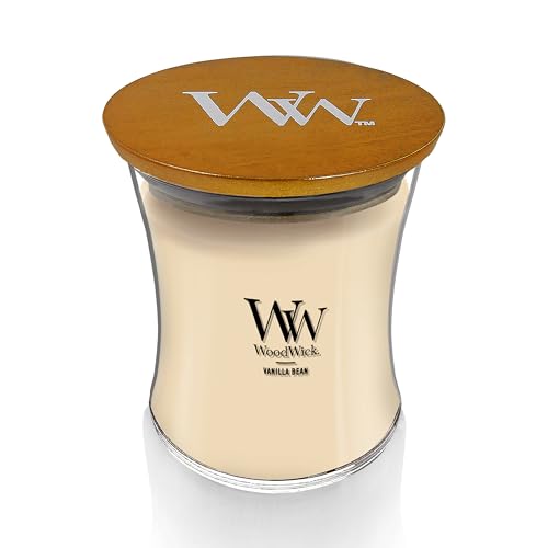 Vanilla Bean Scented Hourglass Candle with Crackling Wood Wick, 9.7 oz