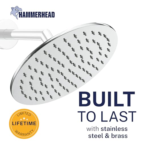 8-Inch Solid Metal Rainfall Shower Head, 2.5 GPM High Flow Chrome Finish