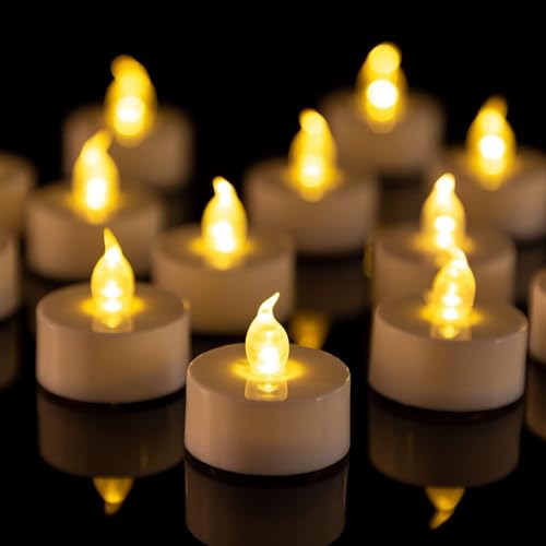 150 Pack Battery Operated Flameless LED Tea Lights Warm Yellow - Safe Candle Alternative