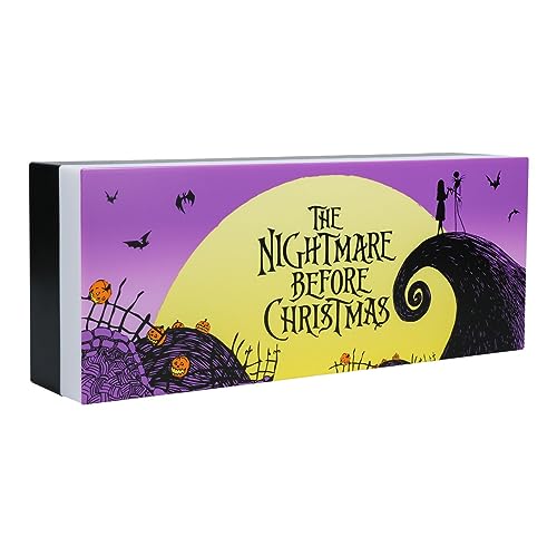 Nightmare Before Christmas Logo Light - Official Decor, 2 Modes, 12"