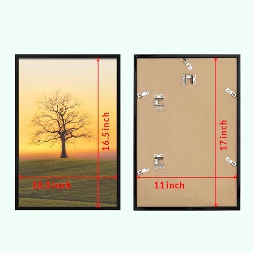 Veleclo 11x17 Picture Frame for Wall Display, Black Poster Frame