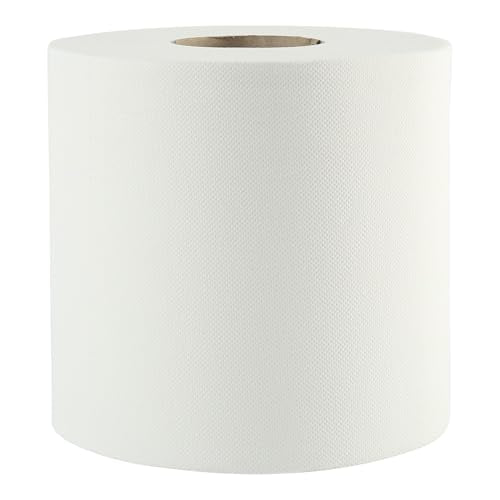 2-Ply Center-Pull Disposable Paper Towel Rolls, White (6 Rolls/Carton)