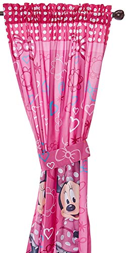 Kids Character Window Drapes - 4-Piece Curtain Set with Tiebacks, 63 Inch