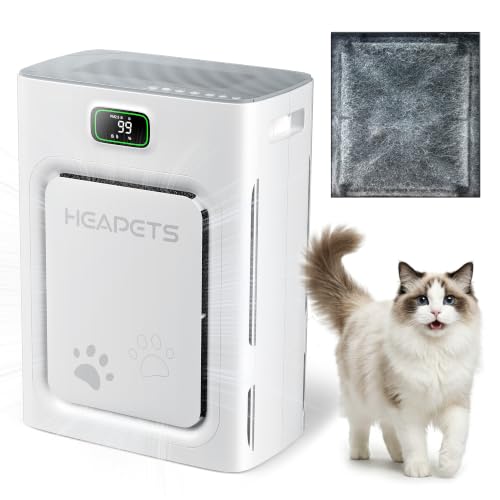 Pet Air Purifier for Large Rooms H13 HEPA Filter Grey